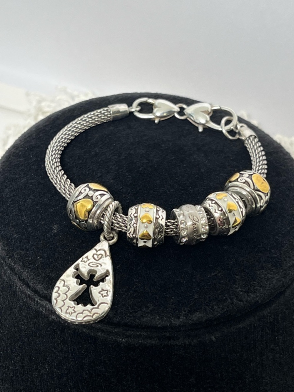 Brighton bracelet Beverly glam collection. Two-tone metal with charms